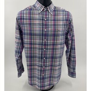 Vineyard Vines Classic Fit Tucker Shirt Men Size M Plaid Long Sleeve 100% Cotton